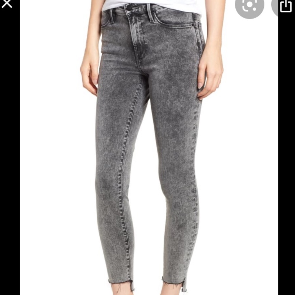 Frame Skinny Acid Wash Le High Jeans